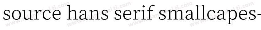 source hans serif smallcapes字体转换